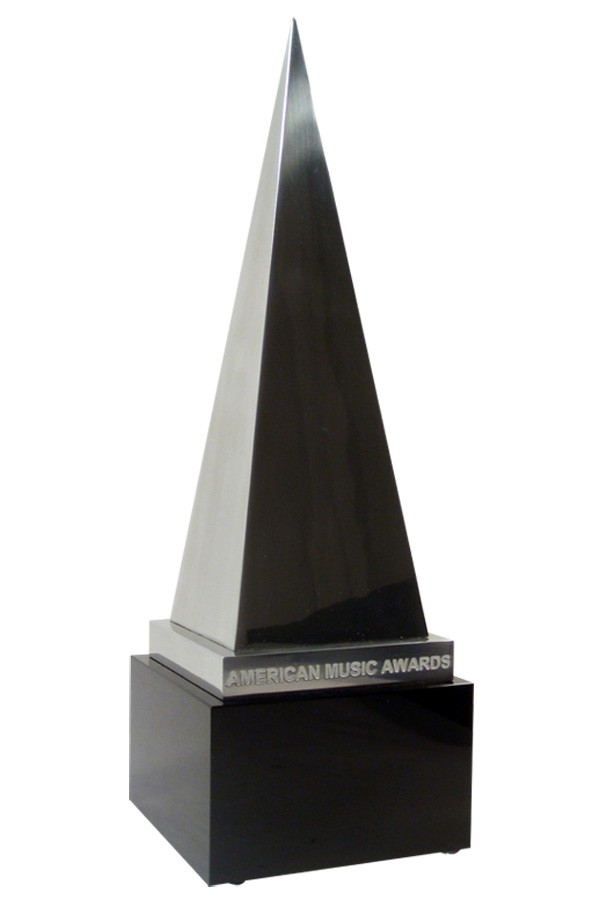 Prestigious Entertainment Award - American Music Awards - Lucite acrylic award custom made trophy by Society Awards